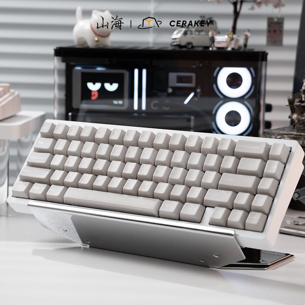粉灰哑光款-ABC套装-山海陶瓷键帽适配108键以下雾面手感机械键盘,淘宝优惠券,粉丝福利购,淘宝优惠卷