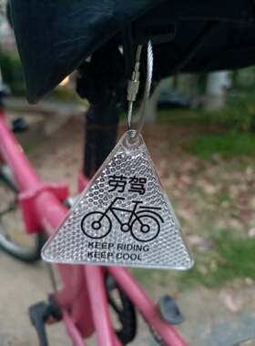 进口亚克力三角形反射器，夜行骑行步行高亮安全个性警示牌 包邮