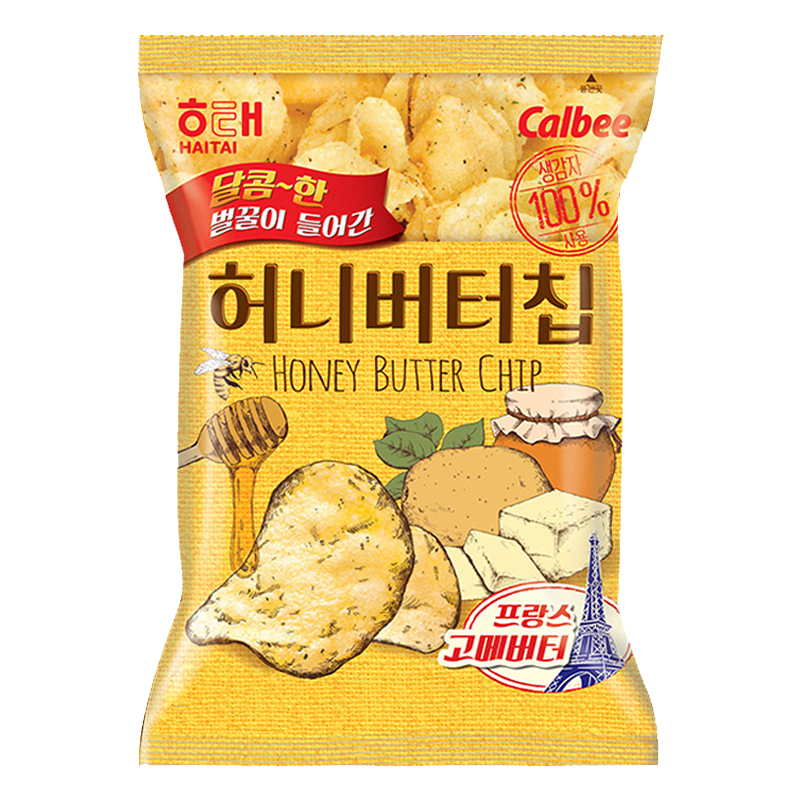 韩国进口海太蜂蜜黄油薯片60g*3袋张艺兴卡乐比膨化食品休闲零食-图3