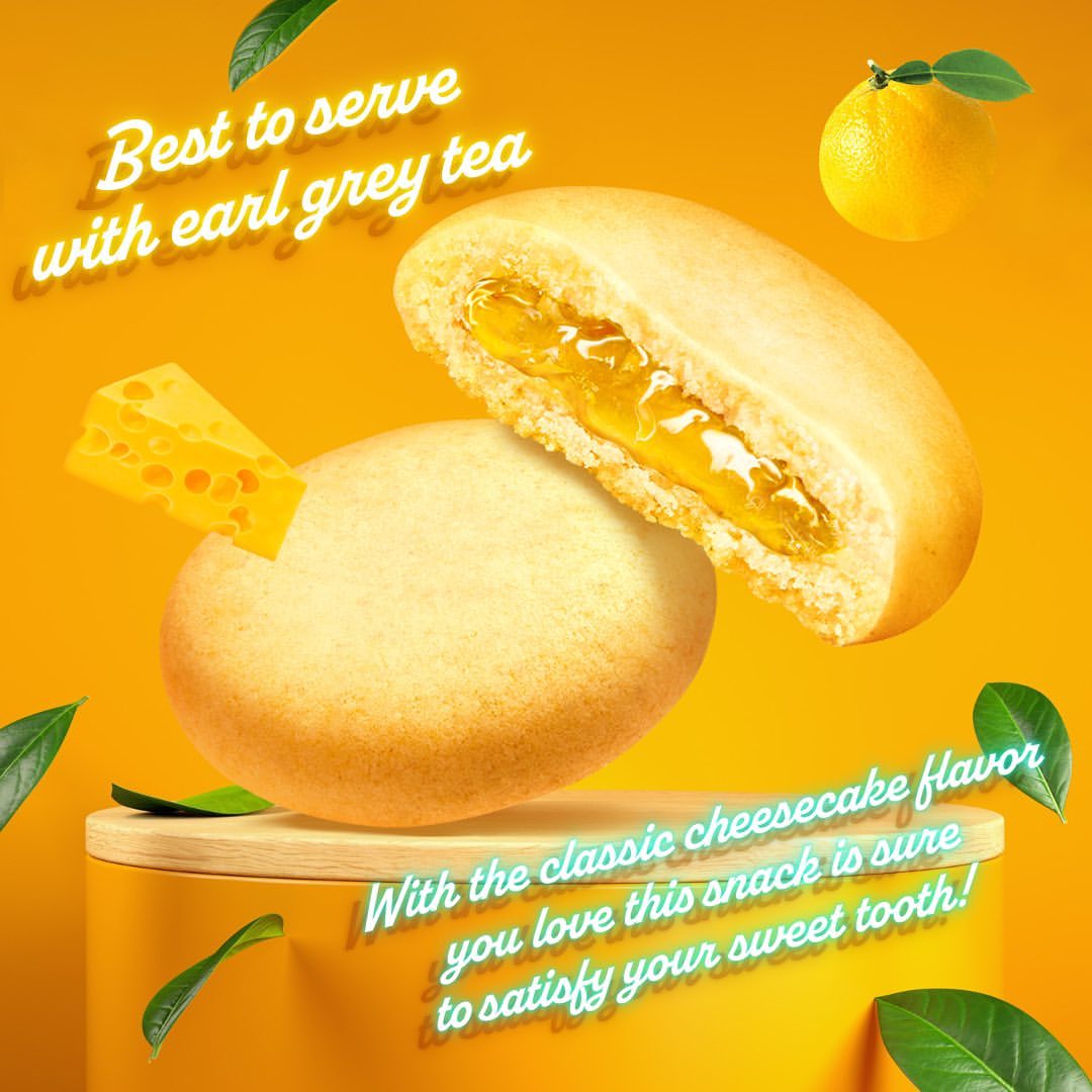 韩国进口CW青佑柚子奶酪味夹心饼干软曲奇办公室休闲食品零食小吃 - 图1