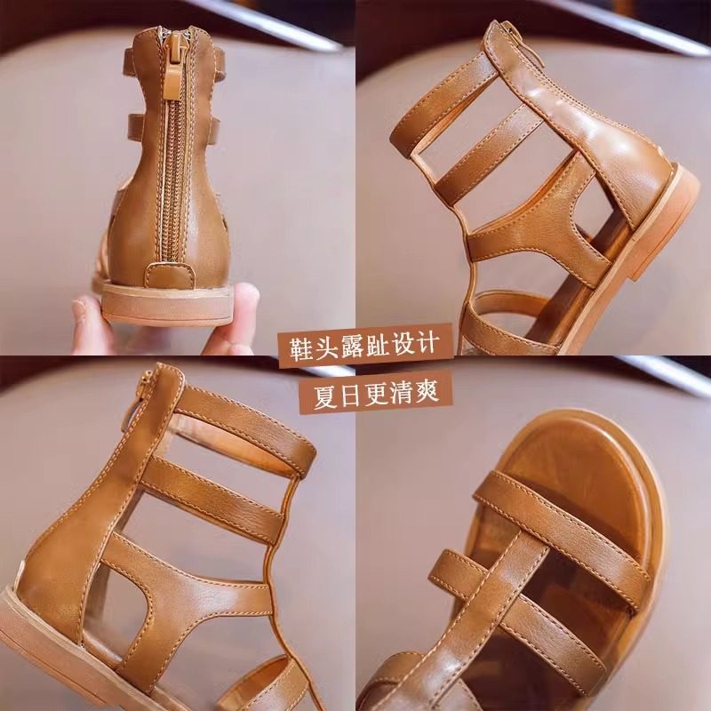 女童凉鞋2025新款时尚凉靴儿童夏季小女孩软底高帮罗马鞋子中大童,淘宝优惠券,粉丝福利购,淘宝优惠卷