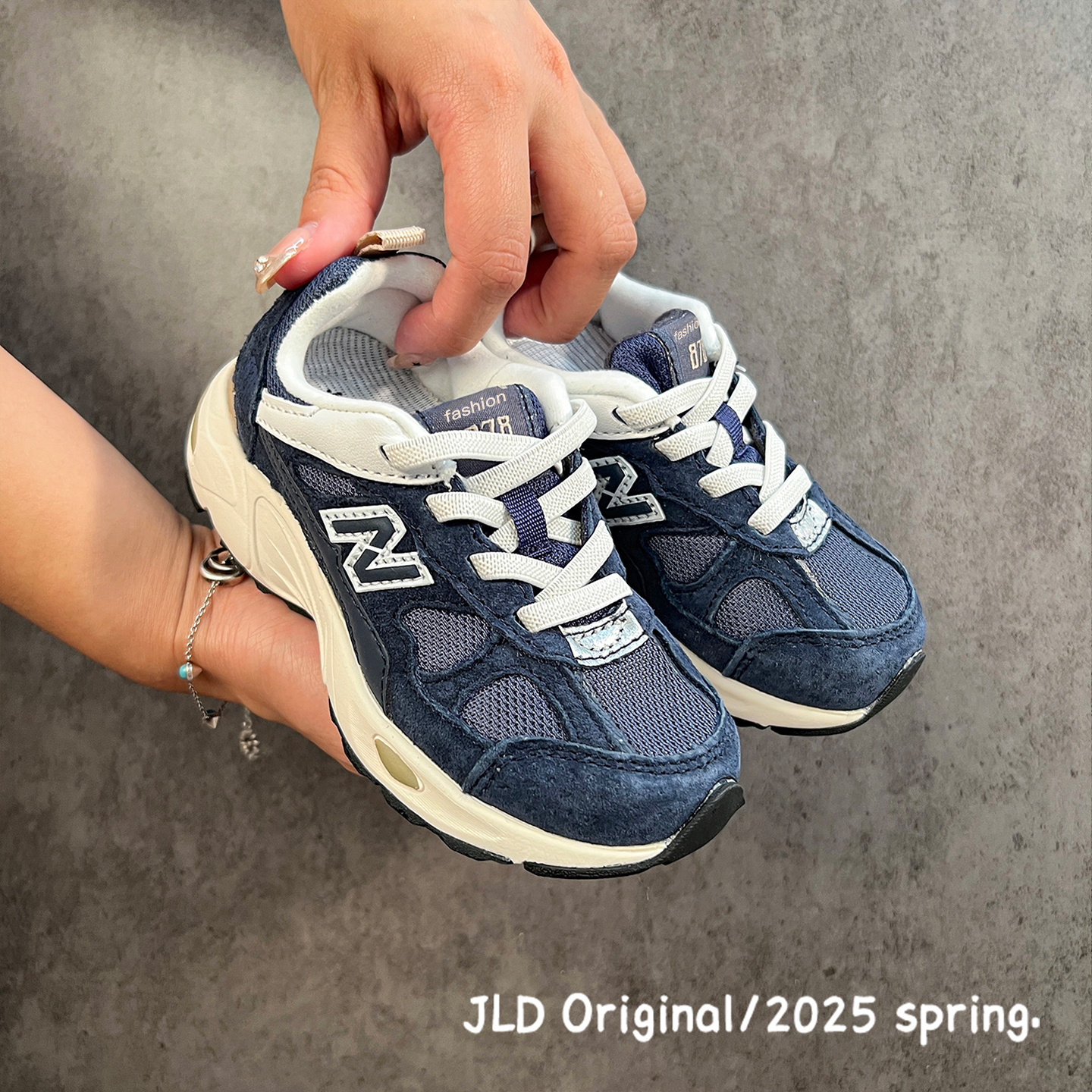 儿童老爹鞋2025秋季新款中大童男童鞋子复古拼接女童n字运动鞋878 - 图2