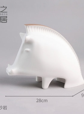 北欧卡通动物树脂客厅家居装饰品