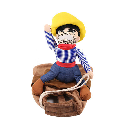 Corgi riding funny Shiba Inu transformation costume