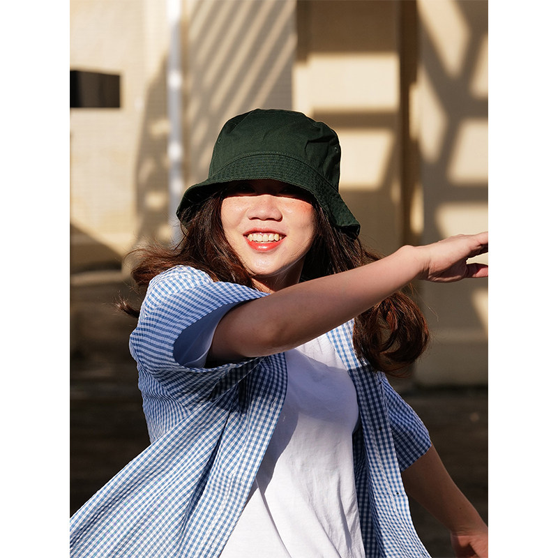 Himade日系通勤基础款水洗渔夫帽子男女高质感纯色百搭盆帽显脸小,淘宝优惠券,粉丝福利购,淘宝优惠卷