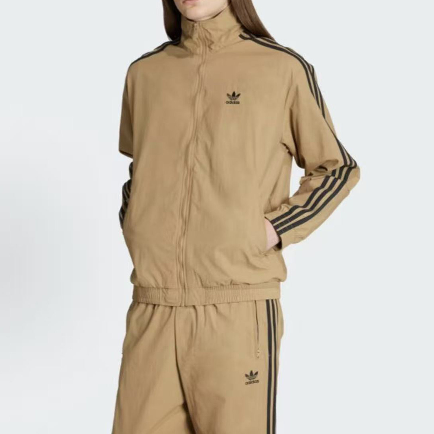 Adidas三叶草25秋男女梭织经典款复古立领运动裤子长袖外套JY1333,淘宝优惠券,粉丝福利购,淘宝优惠卷