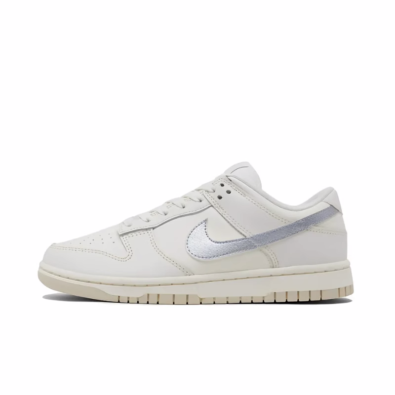 小钢炮Nike Dunk Low 白紫色女复古休闲运动耐磨板鞋 DX5930-100 - 图0