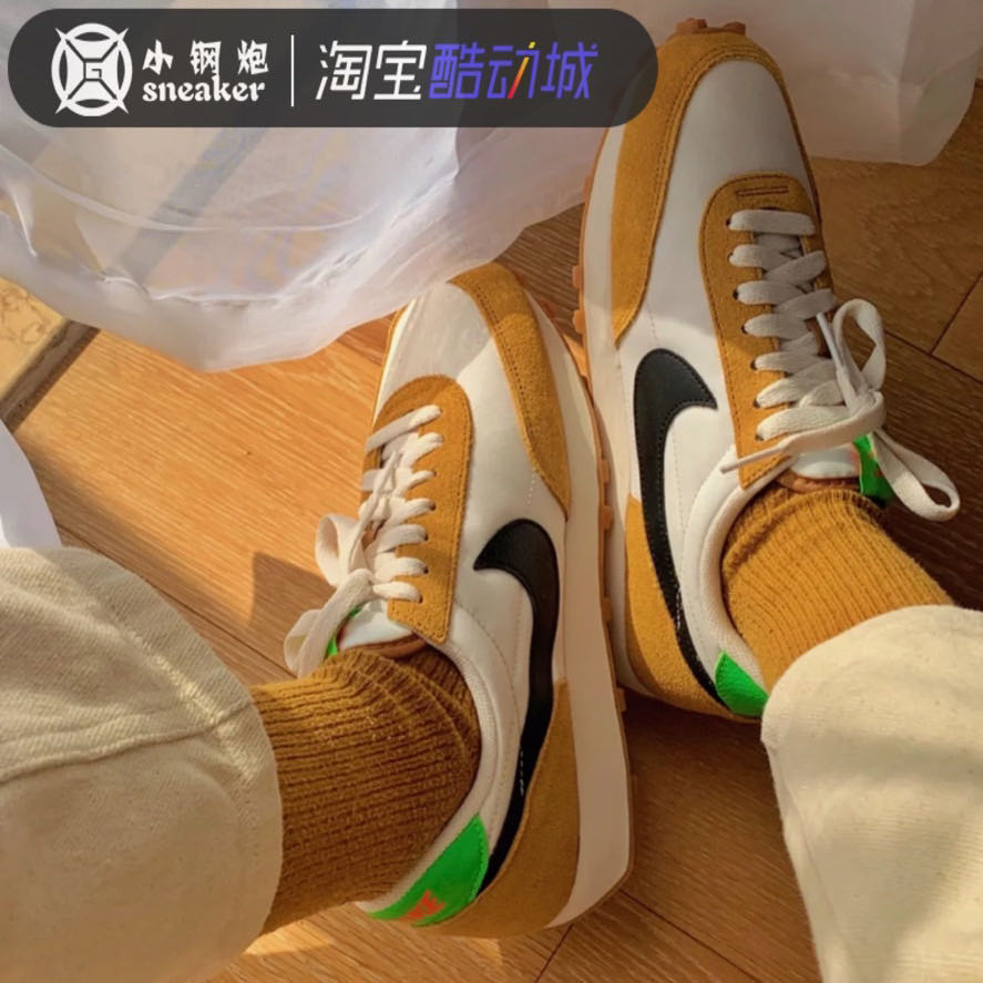 Nike Daybreak女子复古白黄简版高桥盾休闲运动跑鞋CK2351 BV7725-图1