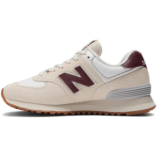 New Balance NB574 酒红女子复古百搭休闲时尚运动跑步鞋WL574RCF - 图0