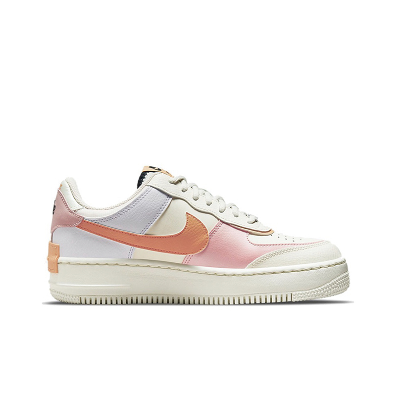 Nike Air Force 1 Shadow空军一号双钩米色多彩拼接女CI0919-111 - 图3