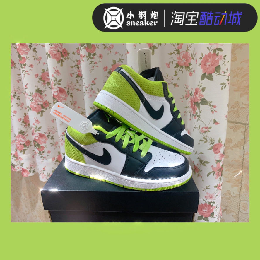 AIR JORDAN1LOW AJ1低帮白黄黑灰粉云杉樱花粉篮球鞋CKCT1564-003 - 图0