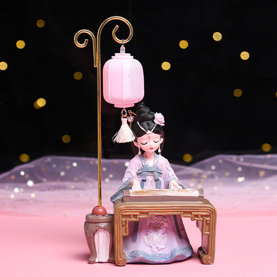 中国风ins系列少女心宫廷古风琴棋书画夜灯格格汉服女孩氛围灯礼