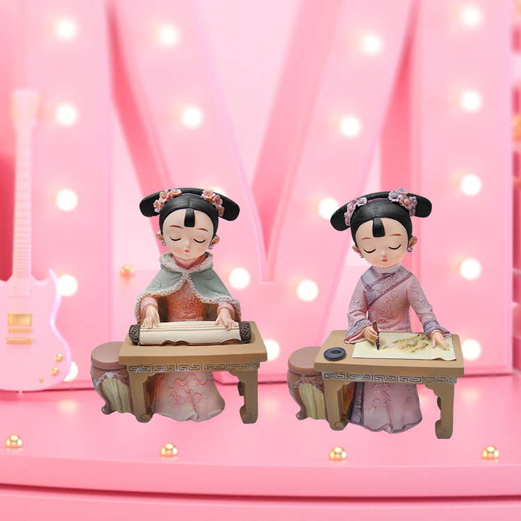中国风格格娃娃摆件宫廷手办人偶复古玩偶摆设中国特色礼品送老外 - 图0