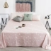 Tấm trải giường bằng đá cẩm thạch Bắc Âu đơn mảnh 1,5m / 1,8m Bộ giường đơn cotton đôi 笠 - Khăn trải giường Khăn trải giường