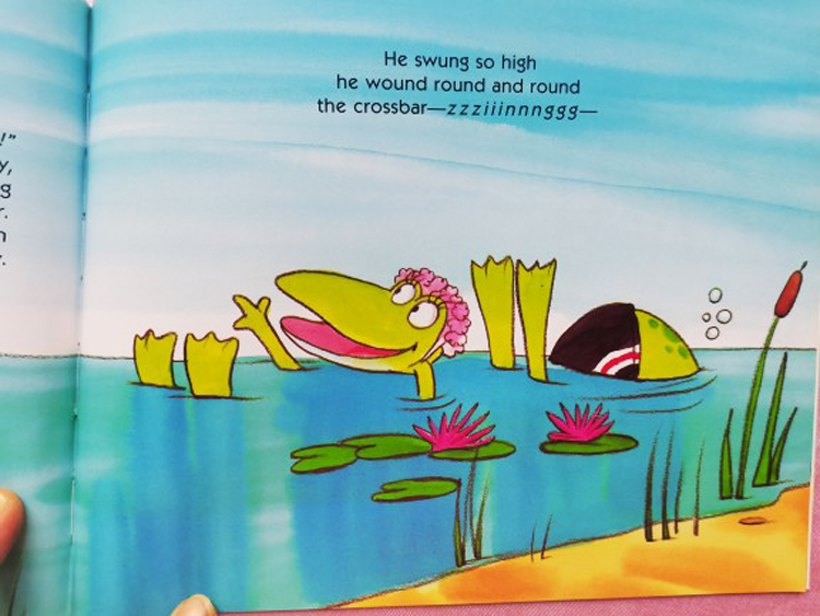 英文原版 Froggy Learns to Swim 青蛙小吉 幼儿心灵成长绘本 儿童家庭教养教育 图画故事书 吴敏兰书单推荐 - 图2