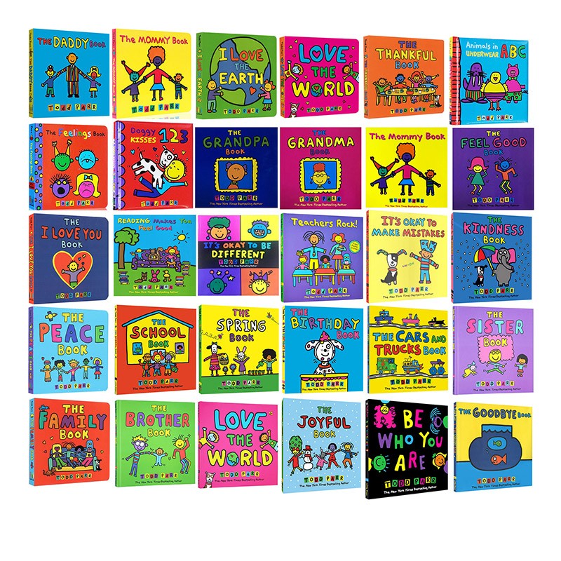 英文原版绘本 The Okay Book 纸板书 Todd Parr 淘弟有个大世界 The Feelings Book 表达感受接纳自己 托德帕尔幼儿行为感知