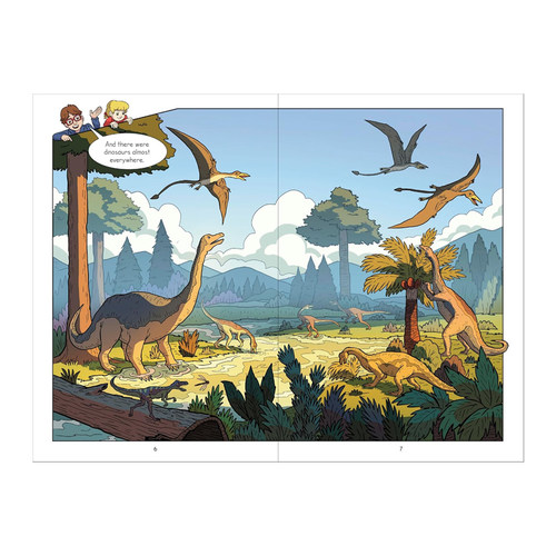 神奇树屋小百科漫画版#1 Magic Tree House Fact Tracker Graphic Novel #1: Dinosaurs 儿童科幻全彩漫画 - 图0