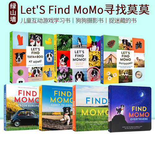 Let'S Find Momo 寻找莫莫 狗狗摄影书 Let's Find Yaya and Boo on the Go风景摄影书 Andrew Knapp互动游戏学习书 科普百科绘本 - 图3