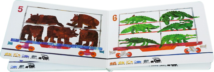 英文原版绘本 123 to the Zoo 纸板 Eric Carle 艾瑞卡尔卡爷爷吴敏兰书单 数字动物园儿童启蒙认知