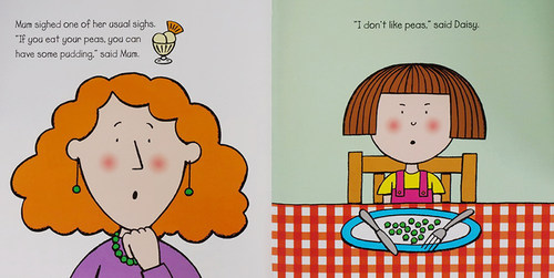 Daisy Eat Your Peas 吃豆子不挑食 廖彩杏吴敏兰书单 英文原版儿童绘本 Nick Sharratt 启蒙学习英文版 图画故事书 亲子互动 - 图0