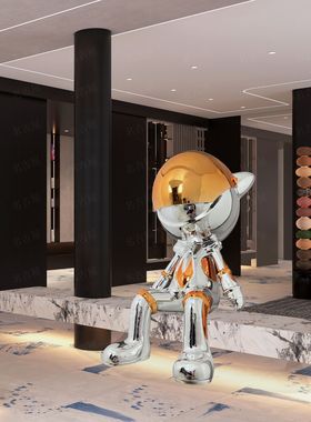 落地大摆件网红卡通太空猫酒店