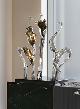 酒店大堂摆件树脂电镀工艺品