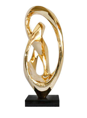 样板间轻奢落地雕塑酒店大厅电镀