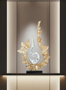 树脂电镀轻奢客厅玄关雕塑