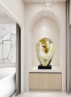 树脂电镀招财现代酒店大堂玄关