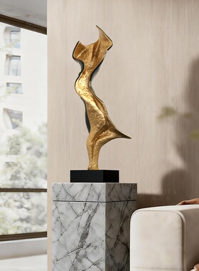 入户玄关装饰摆件客厅电视柜旁边现代轻奢酒店样板间落地艺术雕塑