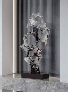 新中式透明珊瑚石透明雕塑
