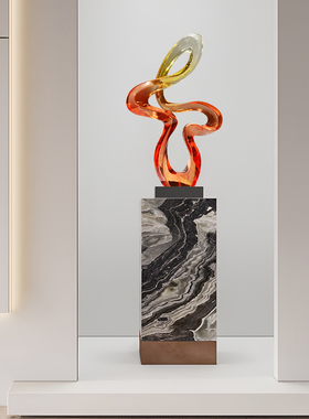 现代抽象透明树脂工艺品雕塑