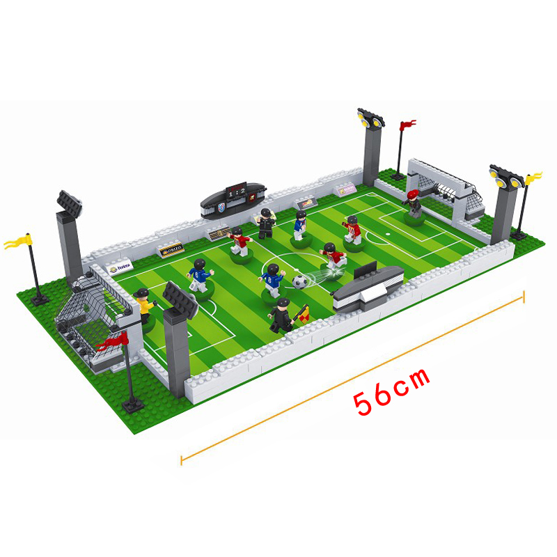 男孩子益智力小积木足球场拼装组装成人城市系列创意力玩具世界杯 - 图2