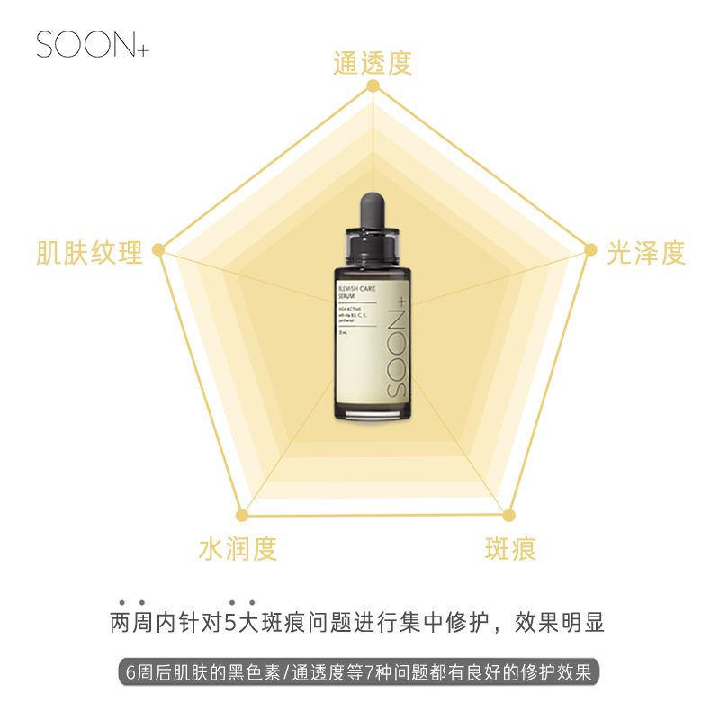 爱茉莉官方海外旗舰店爱茉莉SOONPLUS/纯肤乐丝高活斑痕修护精华露 净彻焕白莹亮肌肤2