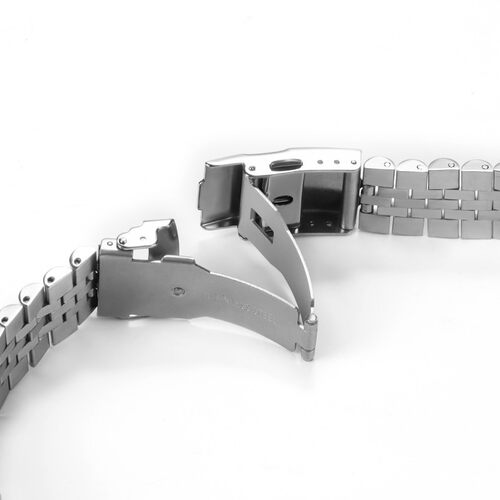 带标快拆实心不锈钢五株表带适用精工SKX009钢带18/19/20/21/22mm - 图1