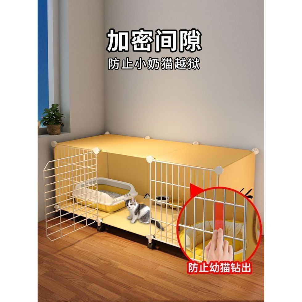 猫笼子家用室内猫屋别墅阳台养猫神器猫窝猫舍冬季保暖专用猫柜房 - 图3