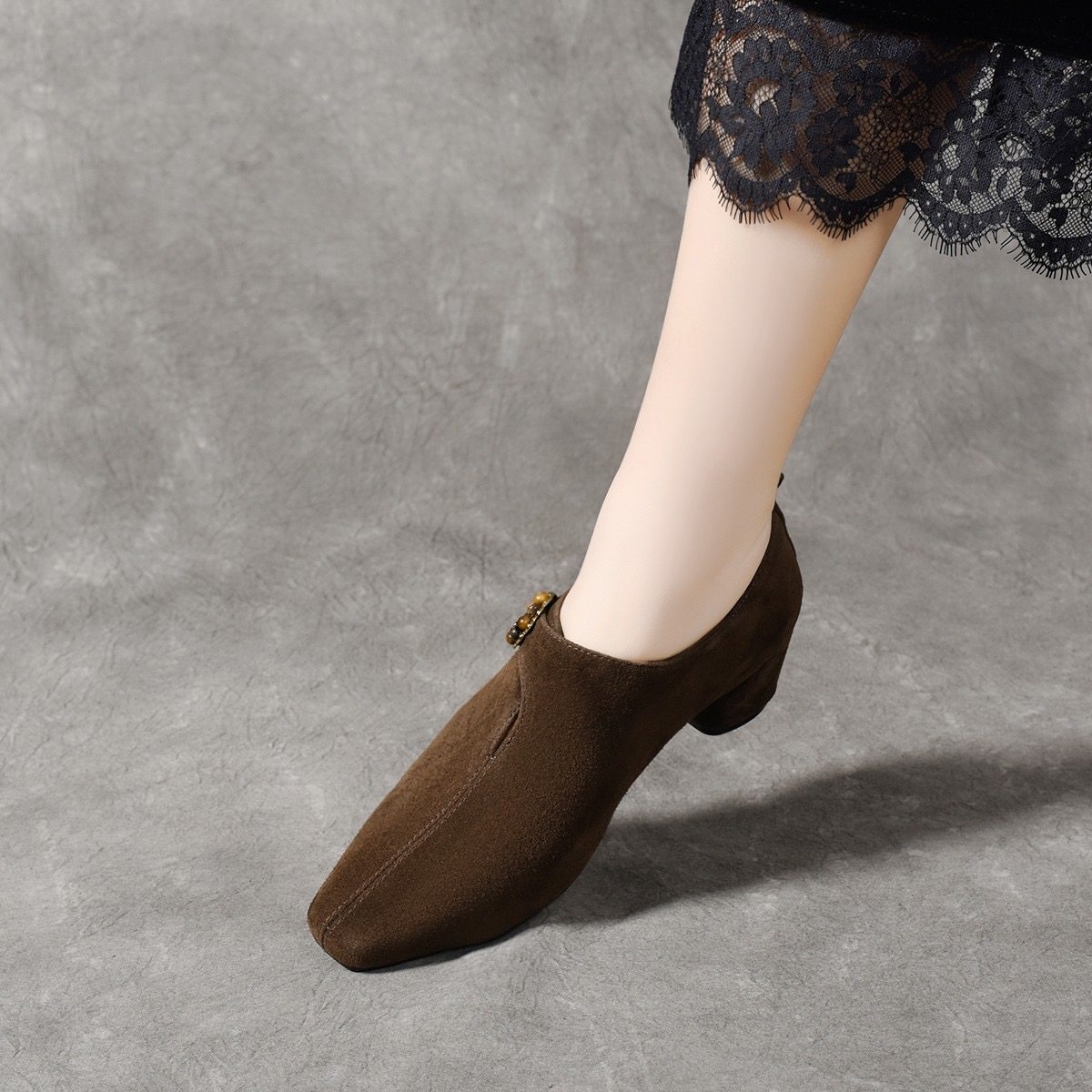 2026春季新款真皮女鞋软纯皮深口单鞋女真皮软底妈妈鞋绒面乐福鞋,淘宝优惠券,粉丝福利购,淘宝优惠卷