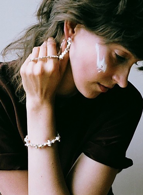 英国不规则独特风纯银开口手镯