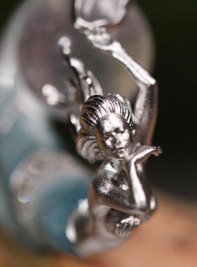 麟琅925银月光石锆石珐琅工艺