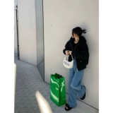 Зимние штаны, оверсайз, высокая талия, свободный прямой крой