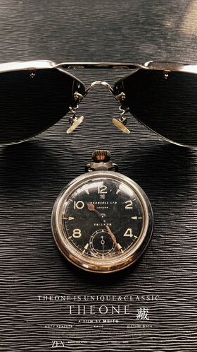 THEONE绝版孤品法国意产手工空军飞行复古蛤蟆镜军风墨镜