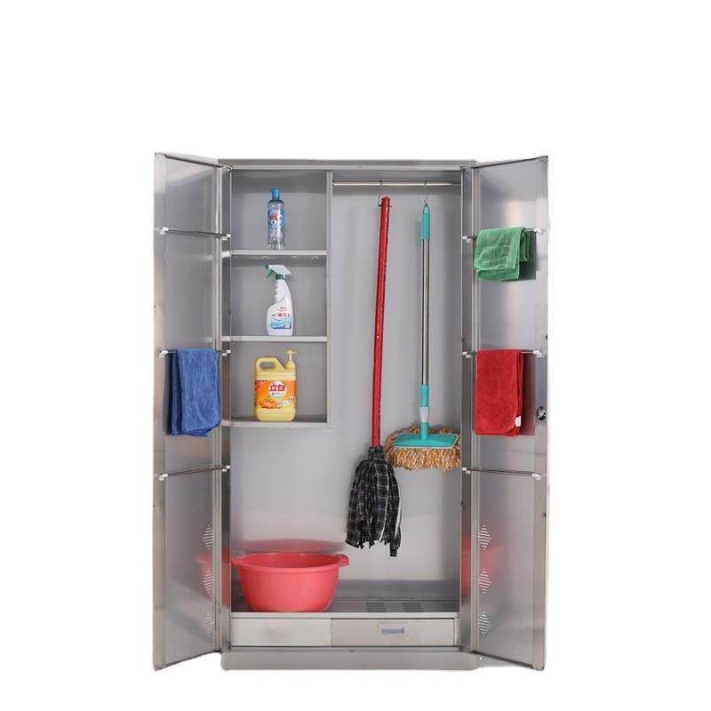 清洁柜家用阳台保洁用品拖把扫帚工具收纳柜子304不锈钢卫生柜,淘宝优惠券,粉丝福利购,淘宝优惠卷