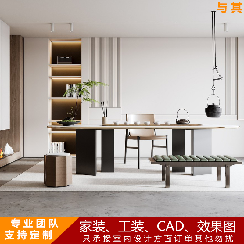 3d效果图制作CAD施工图鸟瞰图家装店铺门头服装店铺设计-图3