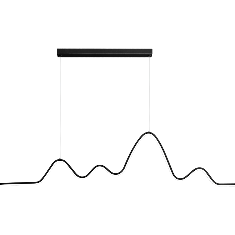 餐厅吊灯极简长条2023年新款饭厅灯现代简约创意线条餐桌吧台灯具
