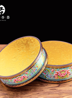 合金观音财神神像垫高底座