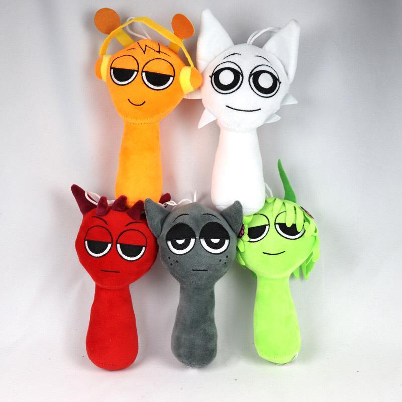 套装sprunki节奏盒子玩具毛绒公仔电脑先生快乐机器人布鲁德游戏 - 图2