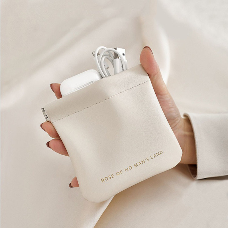 数码配件收纳包PU皮防泼水随身包中包耳机数据线口红眼镜钥匙袋子