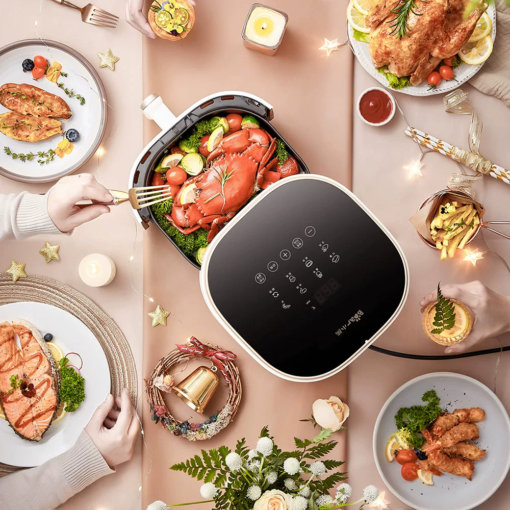 Медвежонок Little Bear Air Fried Pot Дом 2022 новый многофункциональный умный переворот большой емкости жарочный котел