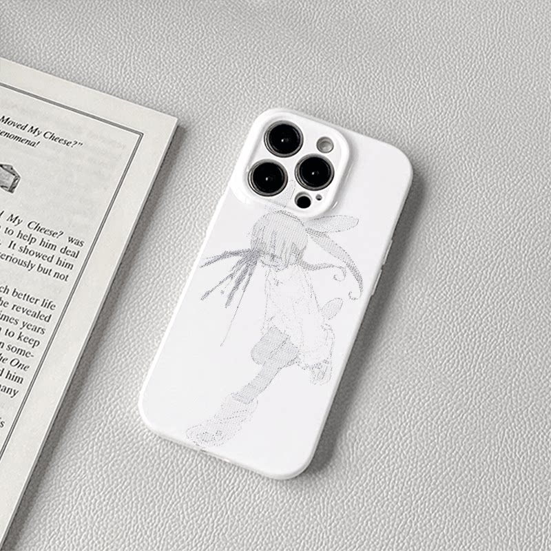 原创小众艺术可爱像素风卡通iphone17promax手机壳16/13/15p全包亮面硬壳苹果14pro磨砂软壳适用于华为pura70