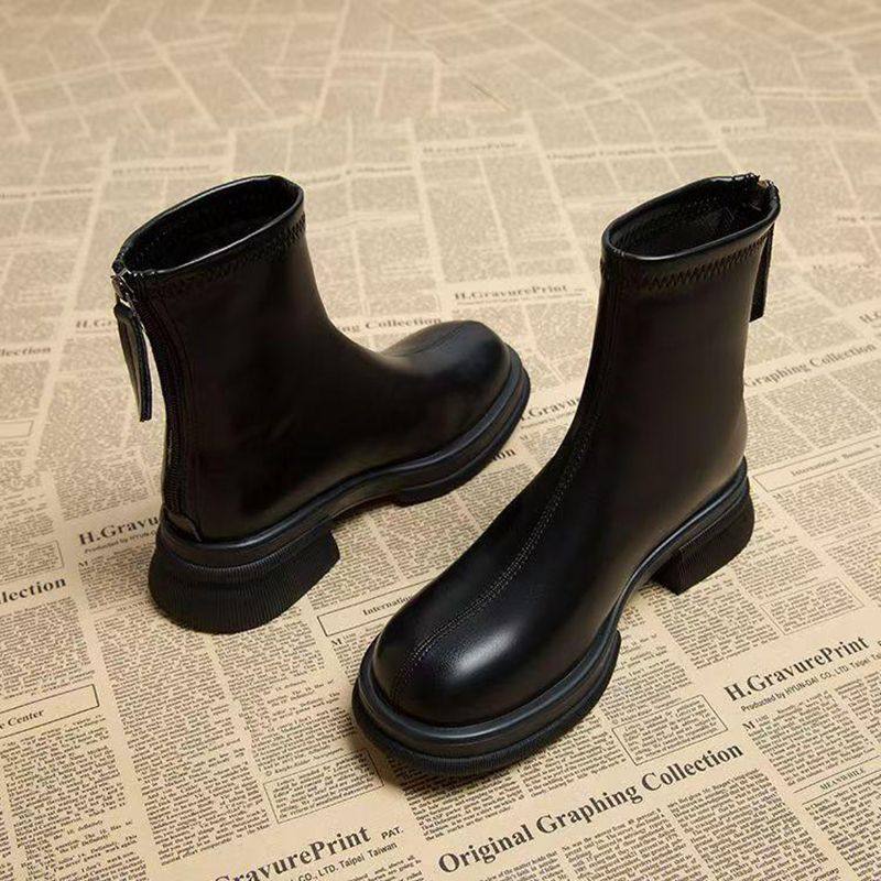 加绒马丁靴女士切尔西靴2025冬季新款英伦风百搭显瘦瘦靴保暖短靴,淘宝优惠券,粉丝福利购,淘宝优惠卷